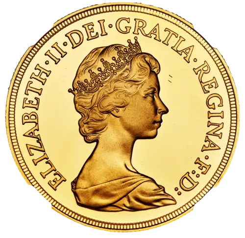 Five Egyptian gold pounds